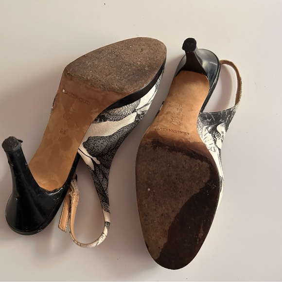 Claudia Ciuti Floral Slingback Heels - Picture 7 of 10